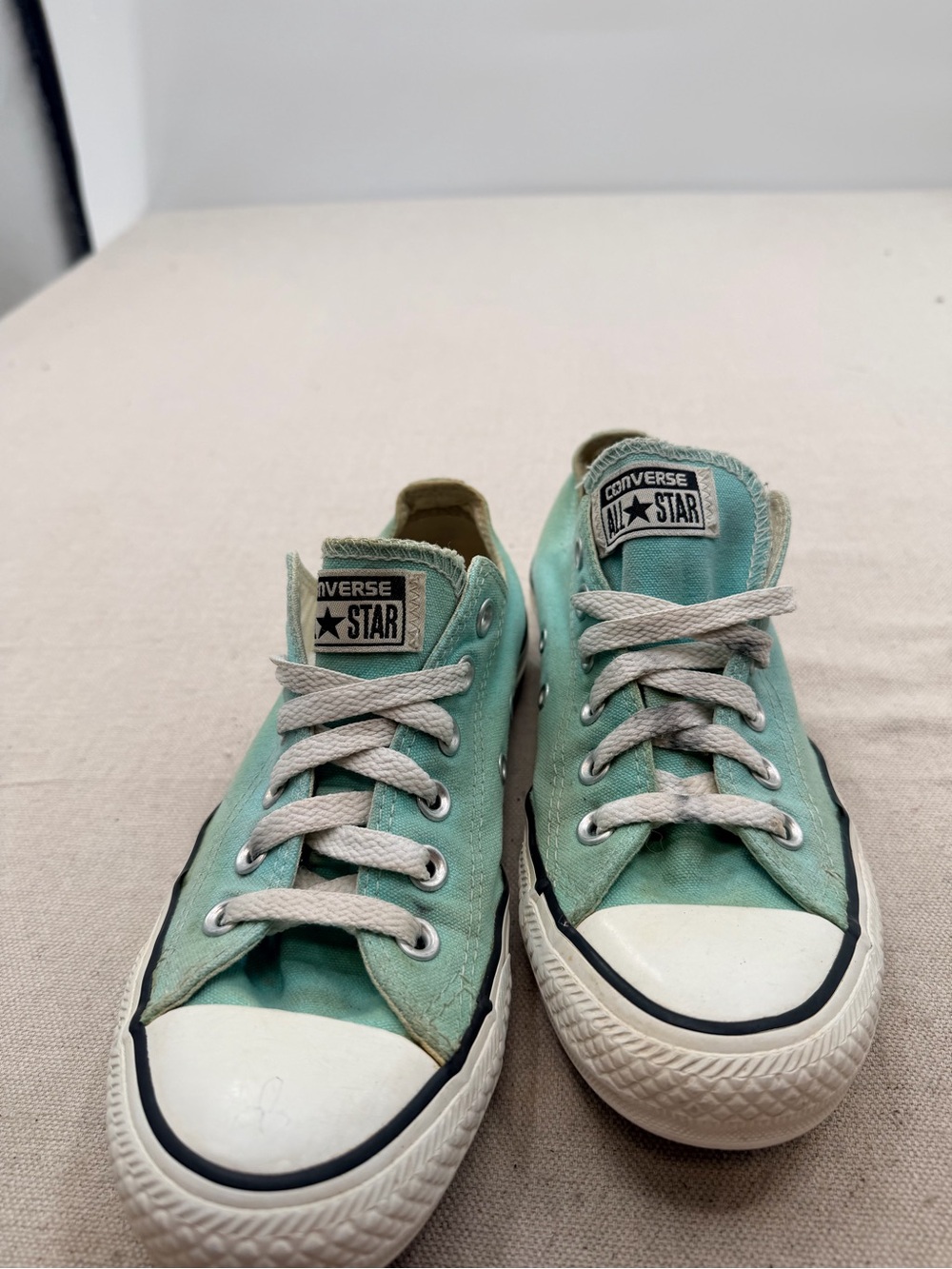 Converse Green and White High Top Sneakers - Picture 6 of 11
